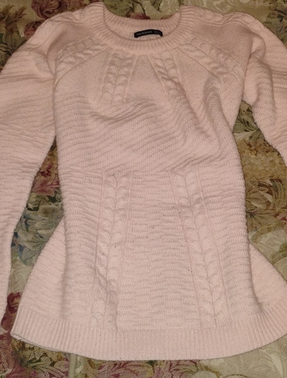 Light Pink Amélie Boutik Oversized Cable Knit Sweater